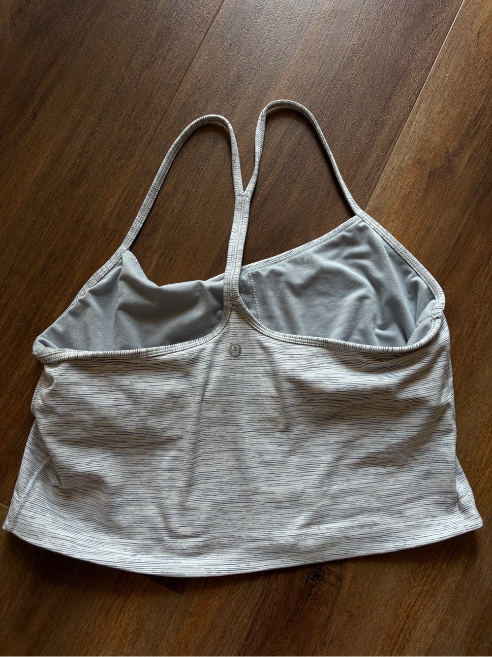 Lululemon Striped Cami Tank Top Built-In Bra Athletic Activewear Yoga Pilates - Picture 7 of 8